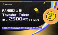 FAMEEX上线Thunder Token，瓜分2500美元TT空投